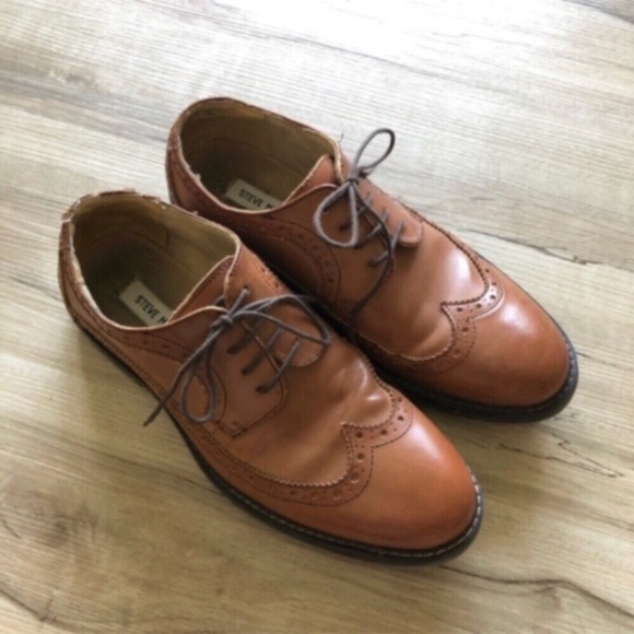 Steve Madden Tan Leather Oxfords - Picture 1 of 11